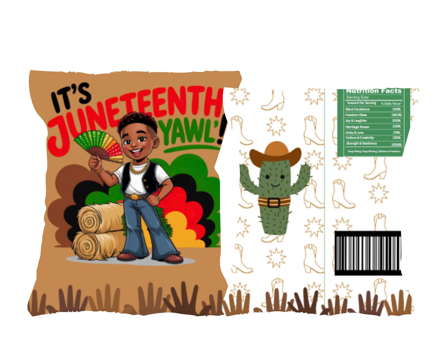Party Favor Themed Templates -JUNETEENTH 2