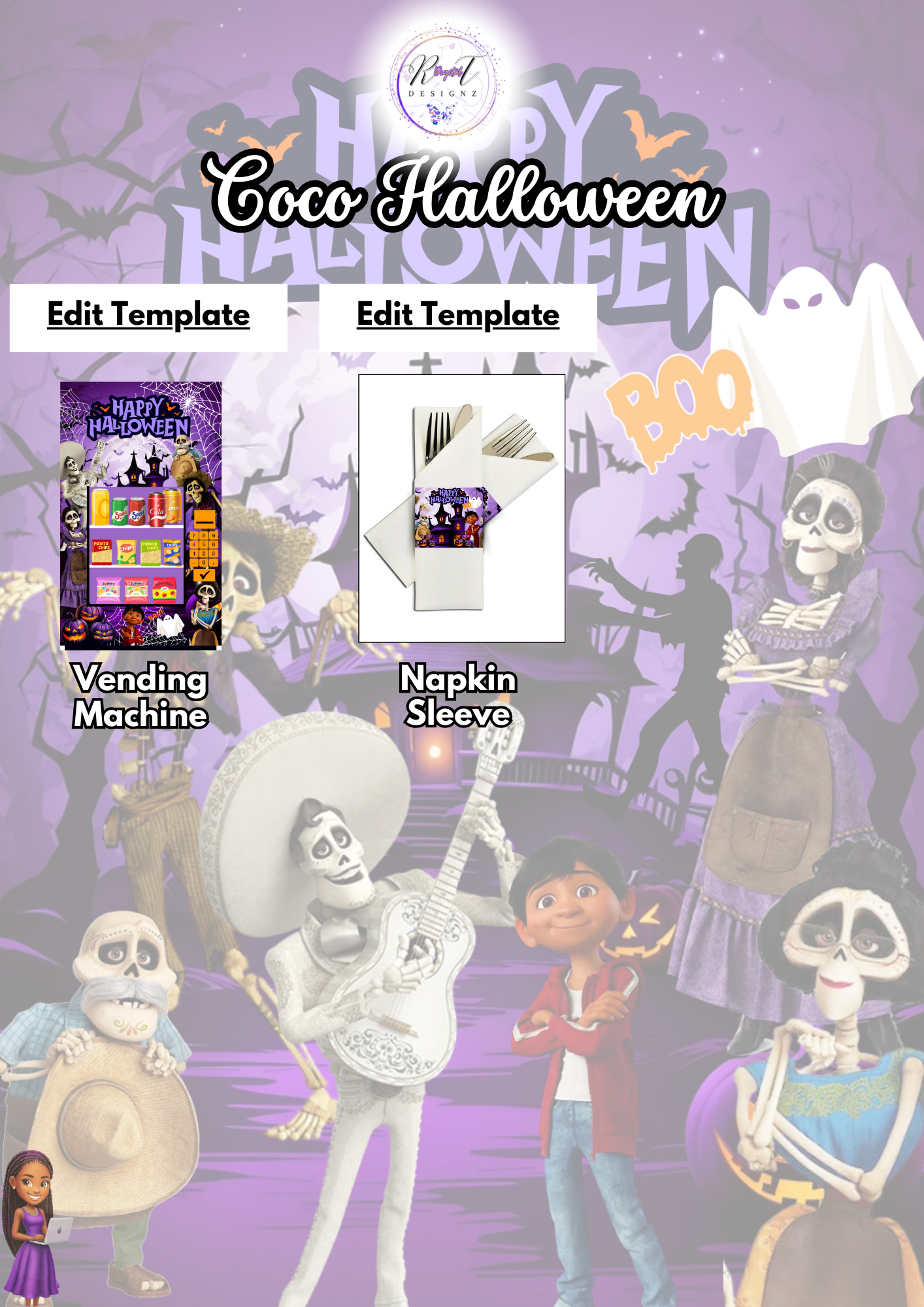 Holiday Planner Digital Template "Bundle"  - 5 Halloween