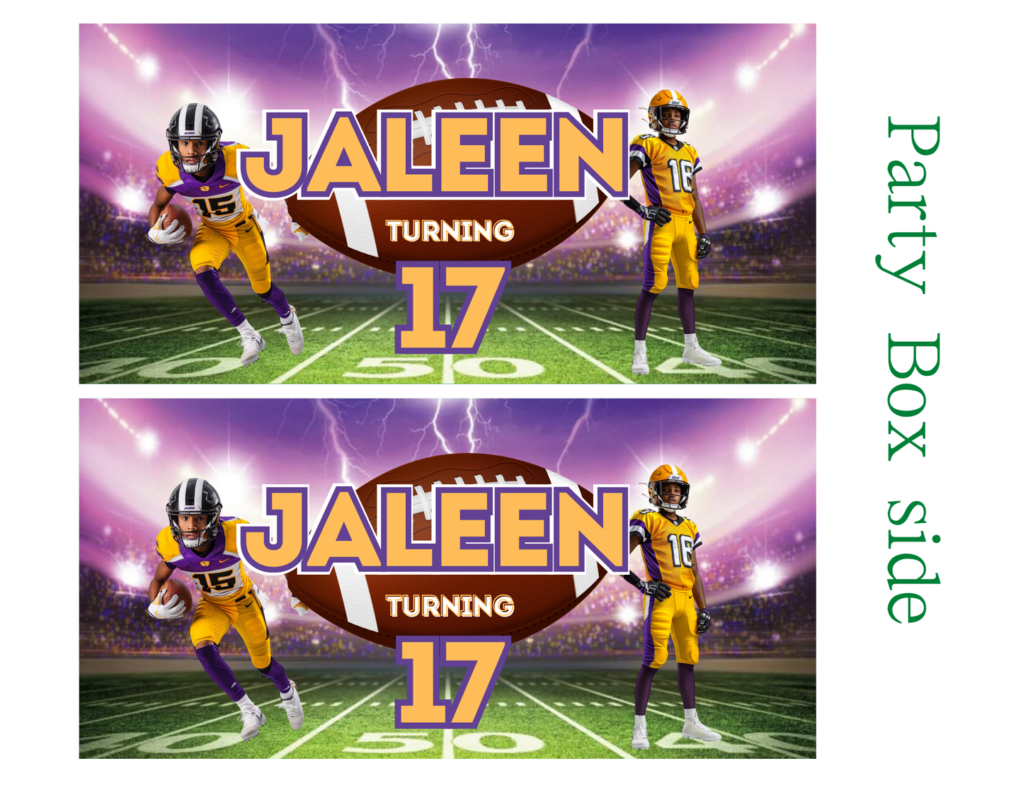 Party Favor Themed Templates - FOOTBALL