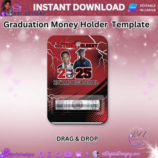 GRAD Money Card Templates - 4 Options  (2025)