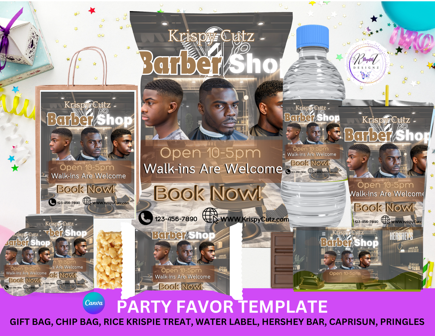 Business Digital Templates - BARBER BUSINESS BUNDLE KIT