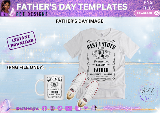 Fathers Day Design Image - Best/Greatest Father Ever