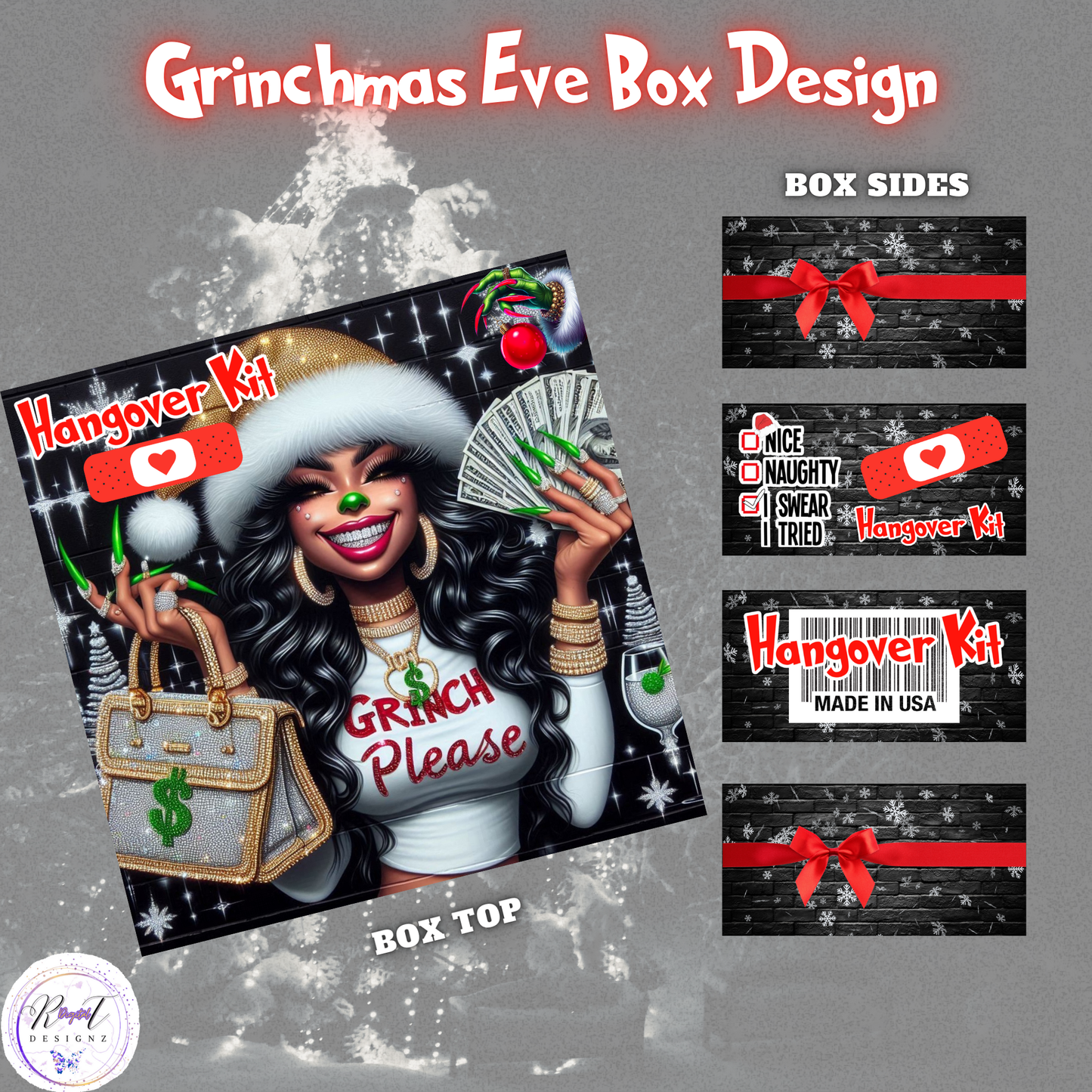 Christmas Eve Grinch Treat Box Designs (VIEWING OPTIONS)