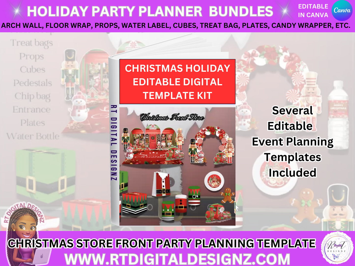 Holiday Planner Digital Templates - Front Store Christmas