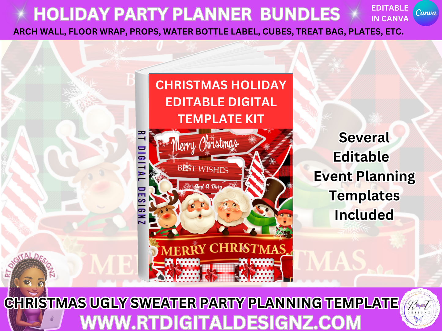 Holiday Planner Digital Templates - Ugly Sweater Christmas