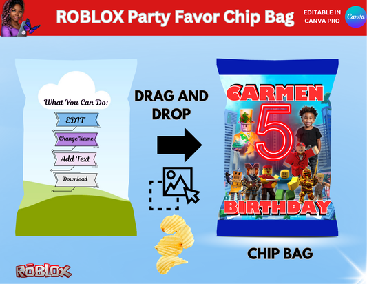 Chip Bag Template with Mock-Up (Roblox 2)