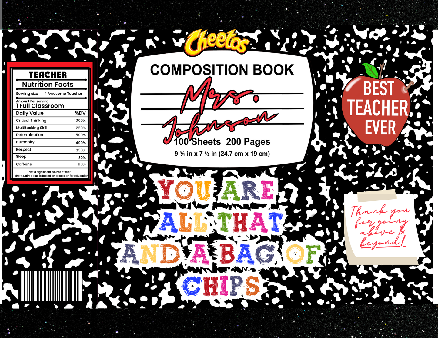 Teachers Party Favor Bundle Template 2