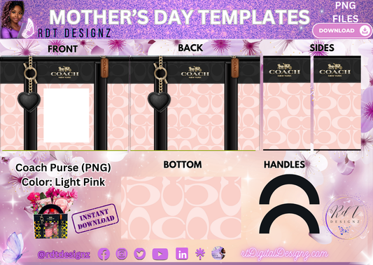 Mother's Day Coach Purse Design Template (PINK)