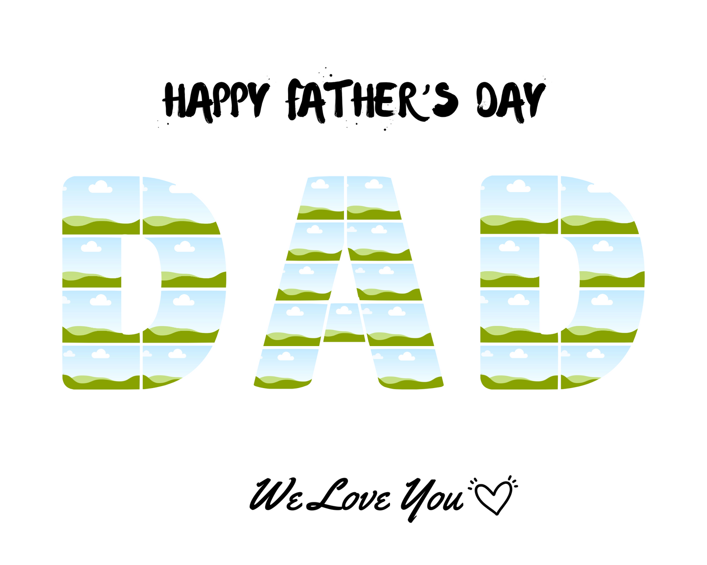Father's Day Editable Photo Template "DAD"