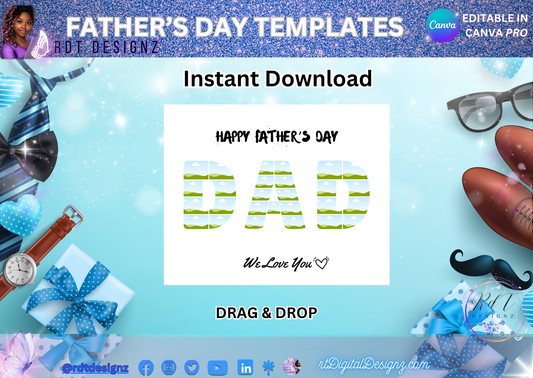 Father's Day Editable Photo Template "DAD"