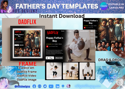 Dadflix Editable Design Bundle (3)