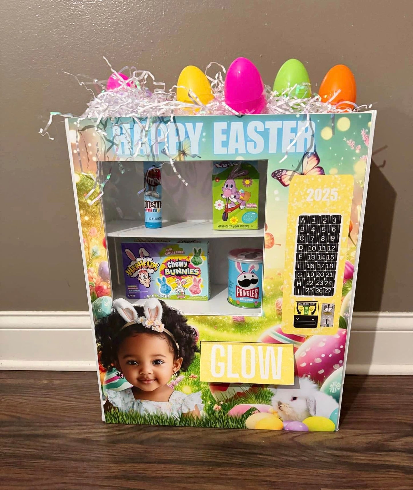 Easter Vending Machine Editable Template (Size 16 x 20) Easter Bunny