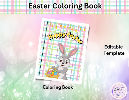 Easter Coloring Book Template