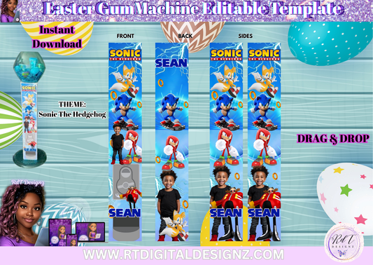 Easter Gum Machine Editable Template (Sonic)