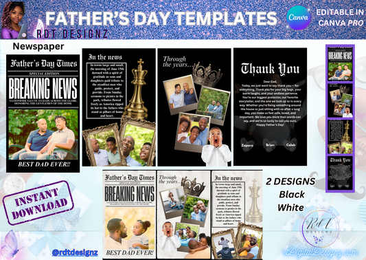FATHERS DAY Newspaper Editable Design Templates