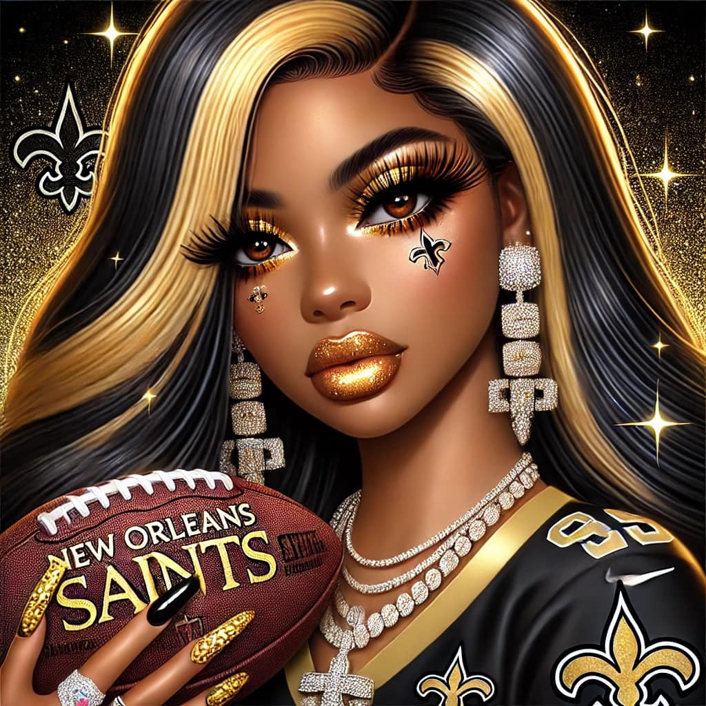Football Images (AI Cartoon Ladies in Team Attire)