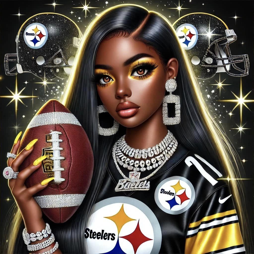 Football Images (AI Cartoon Ladies in Team Attire)