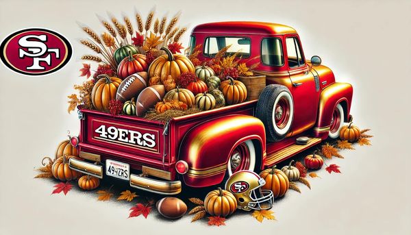 Football Images - Team Trucks with Fall Decor