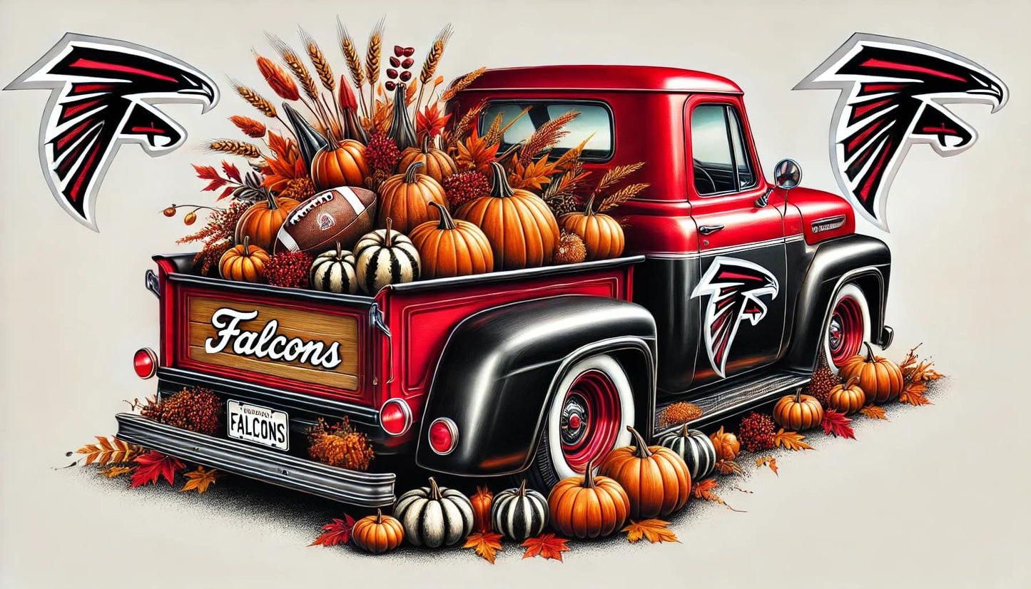 Football Images - Team Trucks with Fall Decor