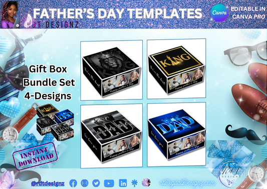 FATHERS DAY Gift Box Templates