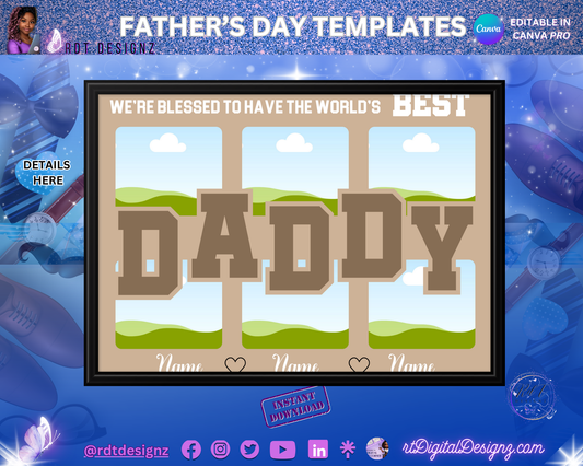 Father's Day Editable Frame photo - Daddy