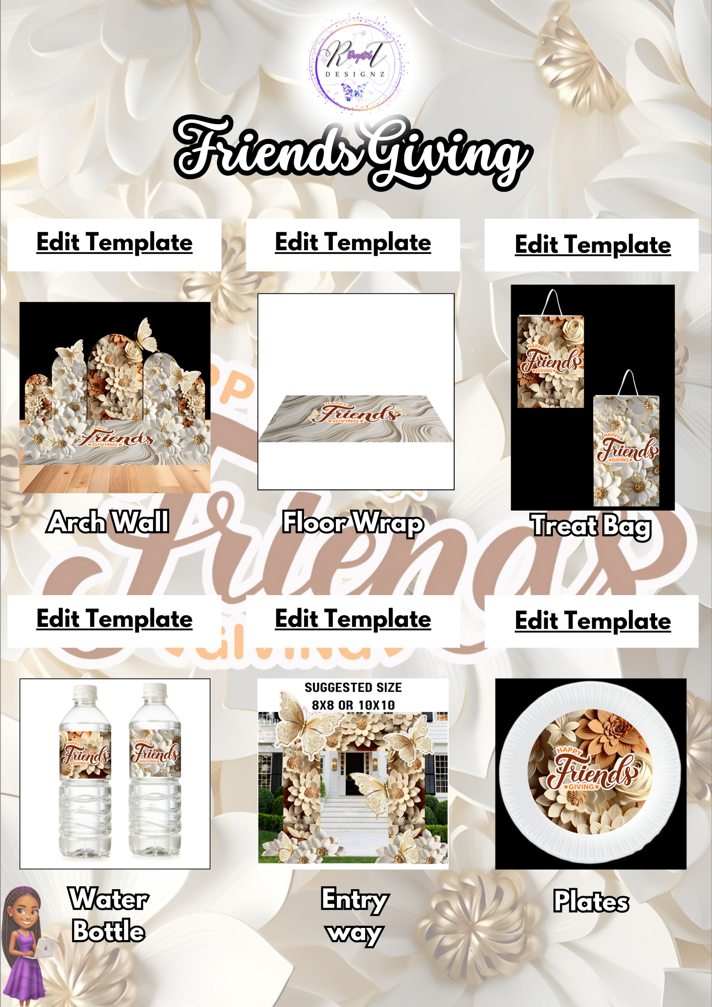 Holiday Planner Digital Templates - Friendsgiving 2