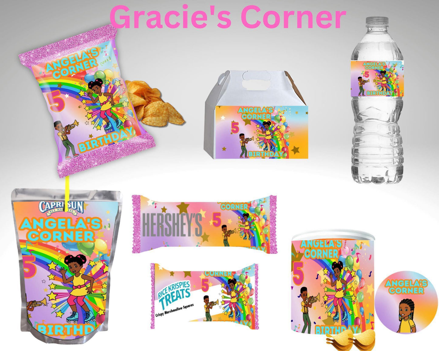 Party Favor Themed Templates - Gracie Corner