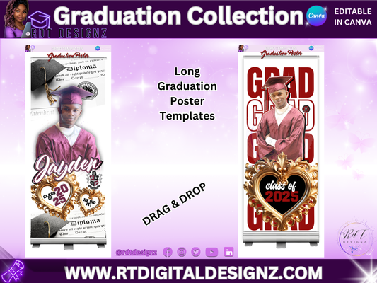 Graduation Posters & Mockup Templates (long)