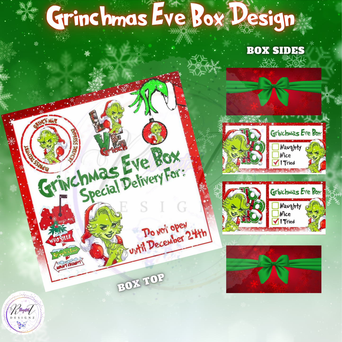 Christmas Eve Treat Box (Grinch Girl)