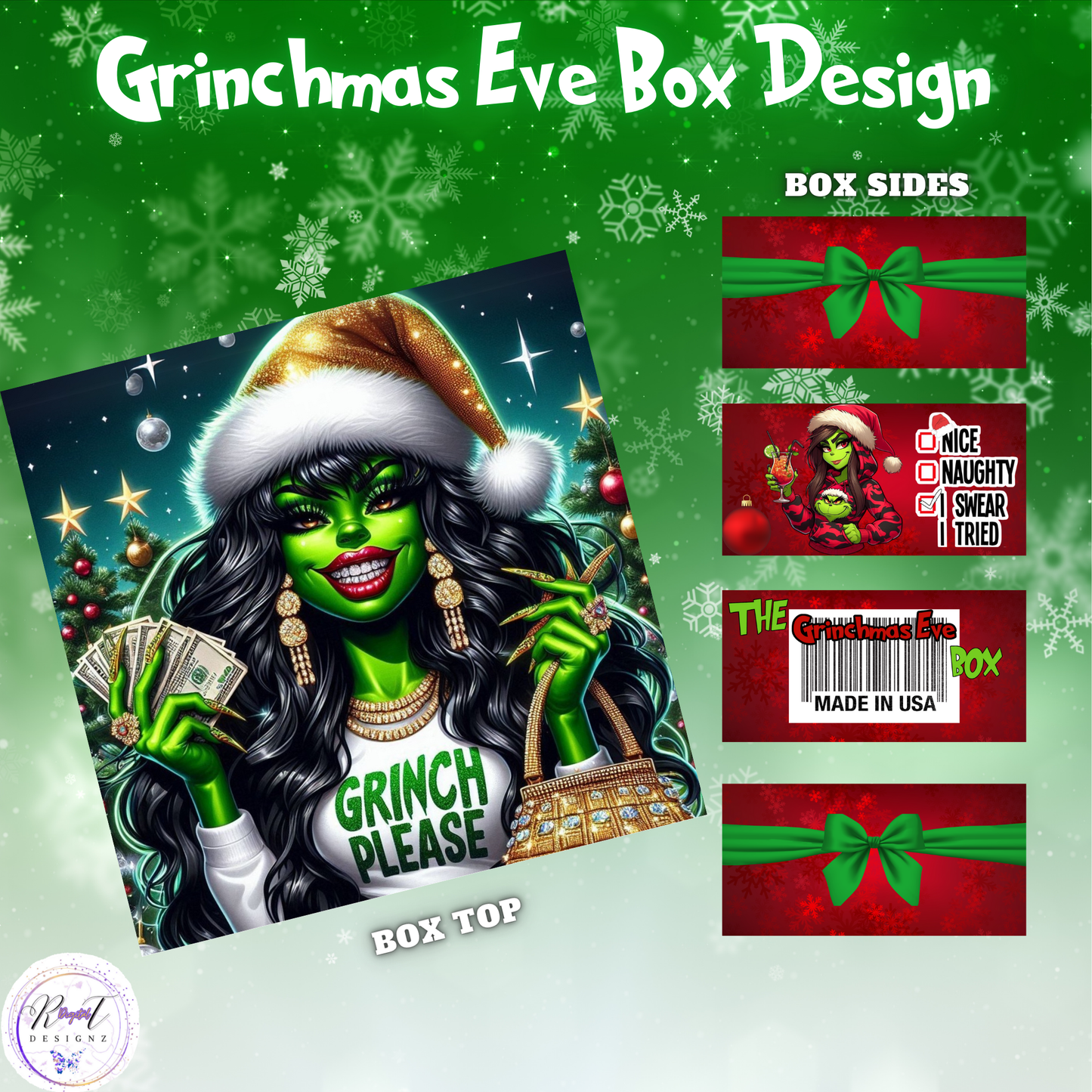 Christmas Eve Grinch Treat Box Designs (VIEWING OPTIONS)