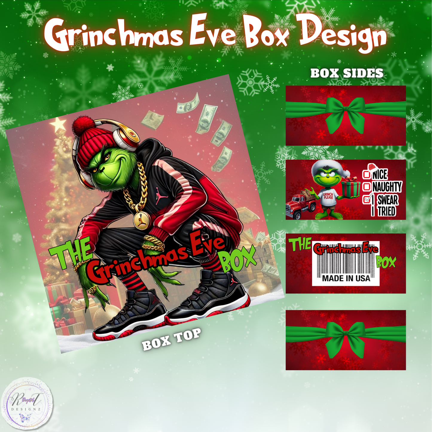 Christmas Eve Grinch Treat Box Designs (VIEWING OPTIONS)