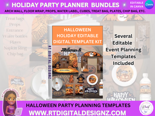 Holiday Planner Digital Templates - Halloween