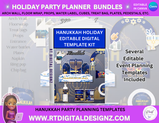 Holiday Planner Digital Templates - Hanukkah