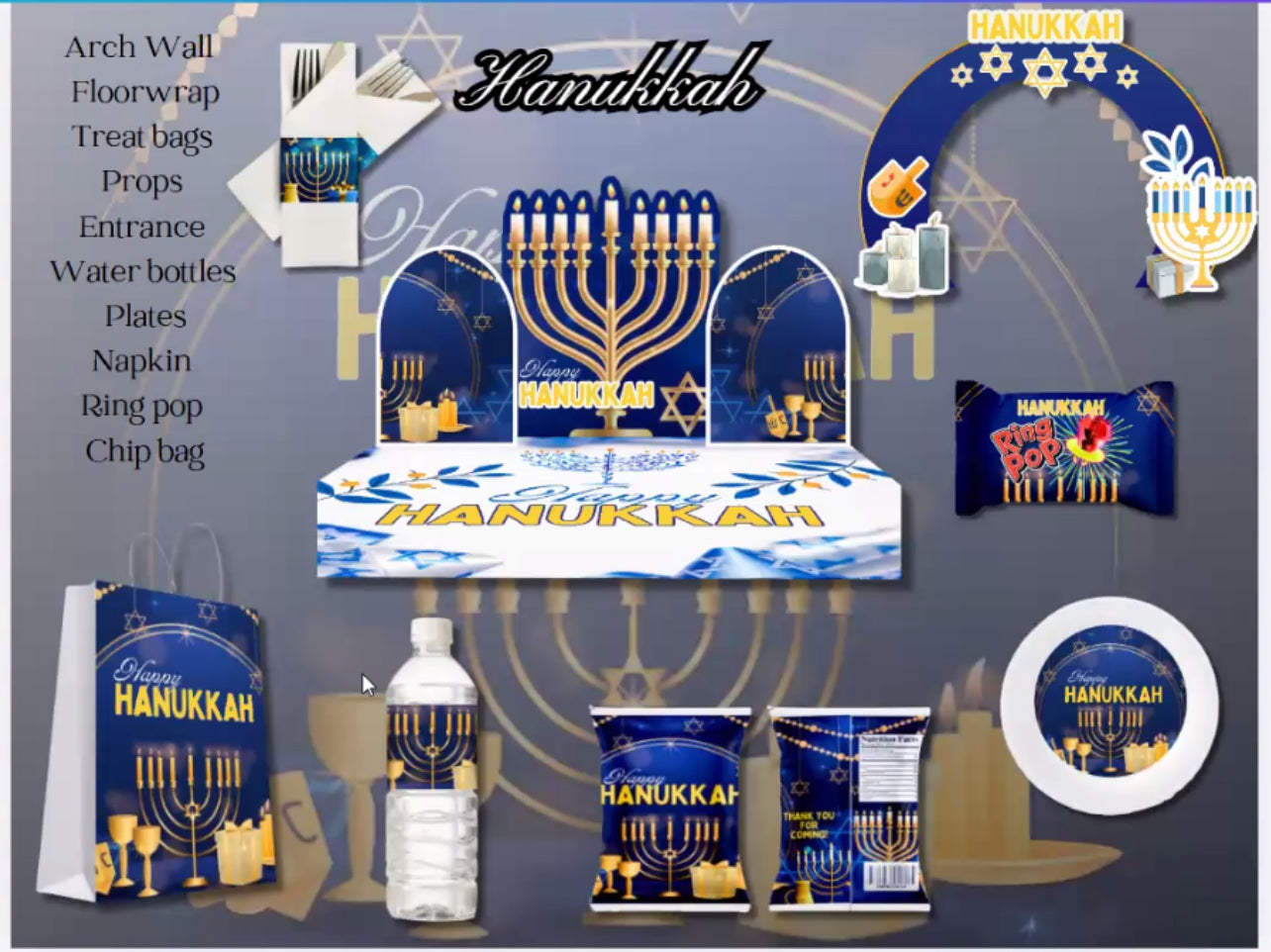 Holiday Planner Digital Templates - Hanukkah