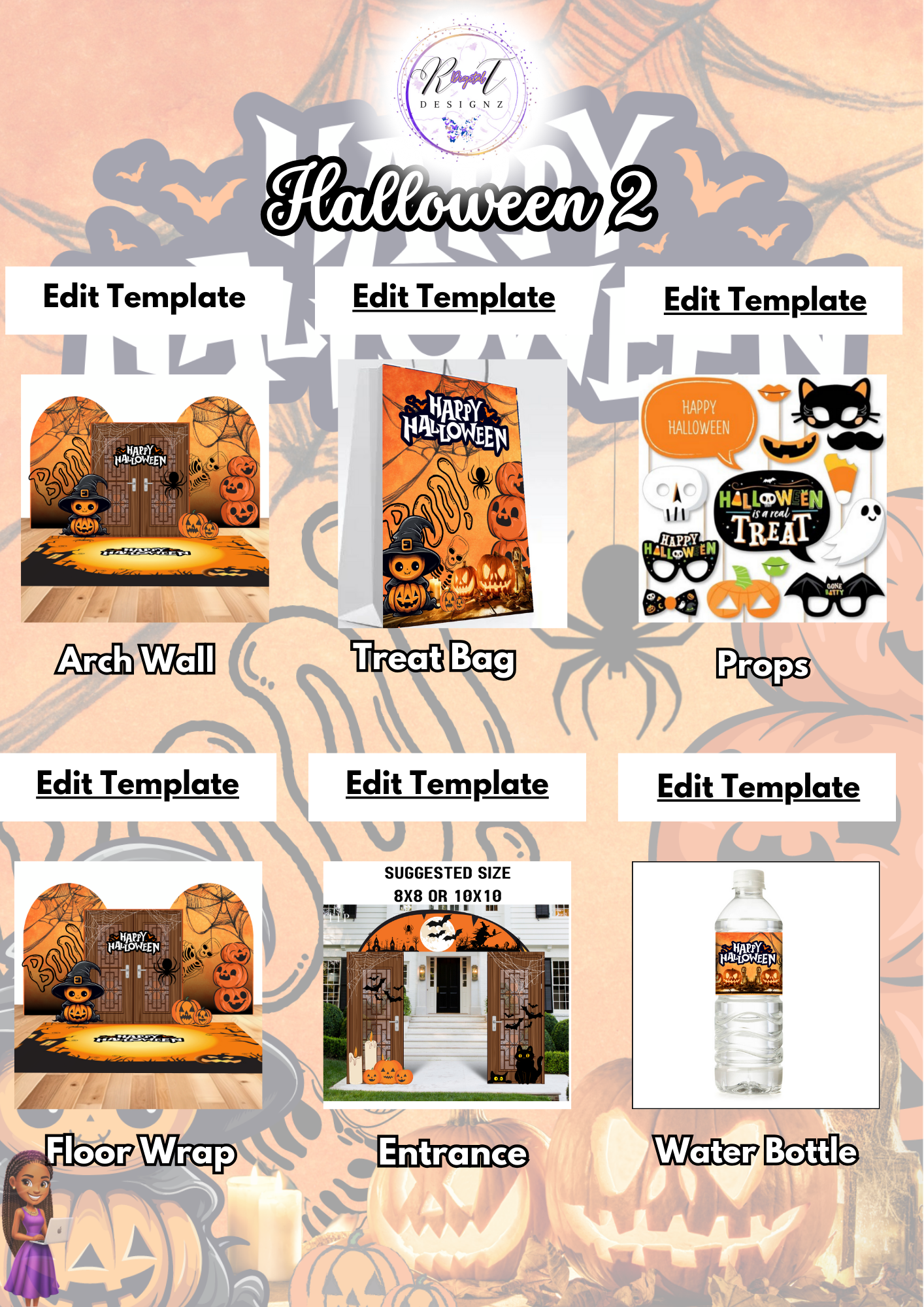 Holiday Planner Digital Template "Bundle"  - 5 Halloween