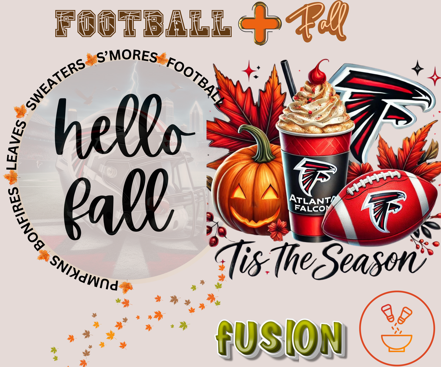 FREE Hello Fall Falcon Football Image