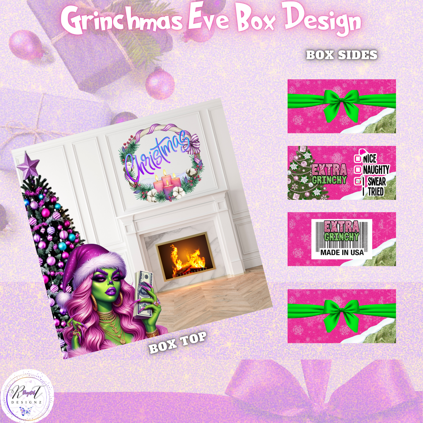 Christmas Eve Grinch Treat Box Designs (VIEWING OPTIONS)