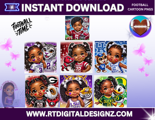 Football Images (AI Girls w Mascots)