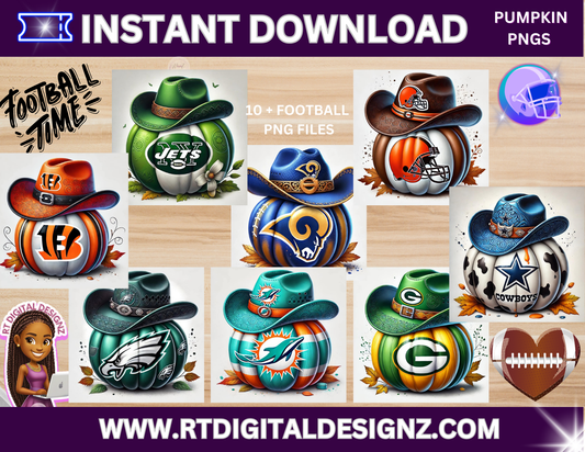 Football Images - Team Themed Pumpkins