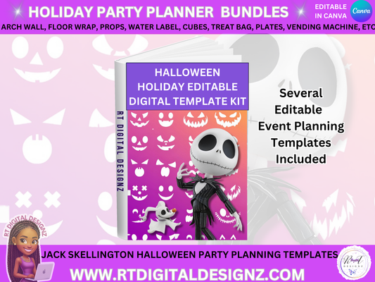 Holiday Planner Digital Templates - Jack Skellington Halloween