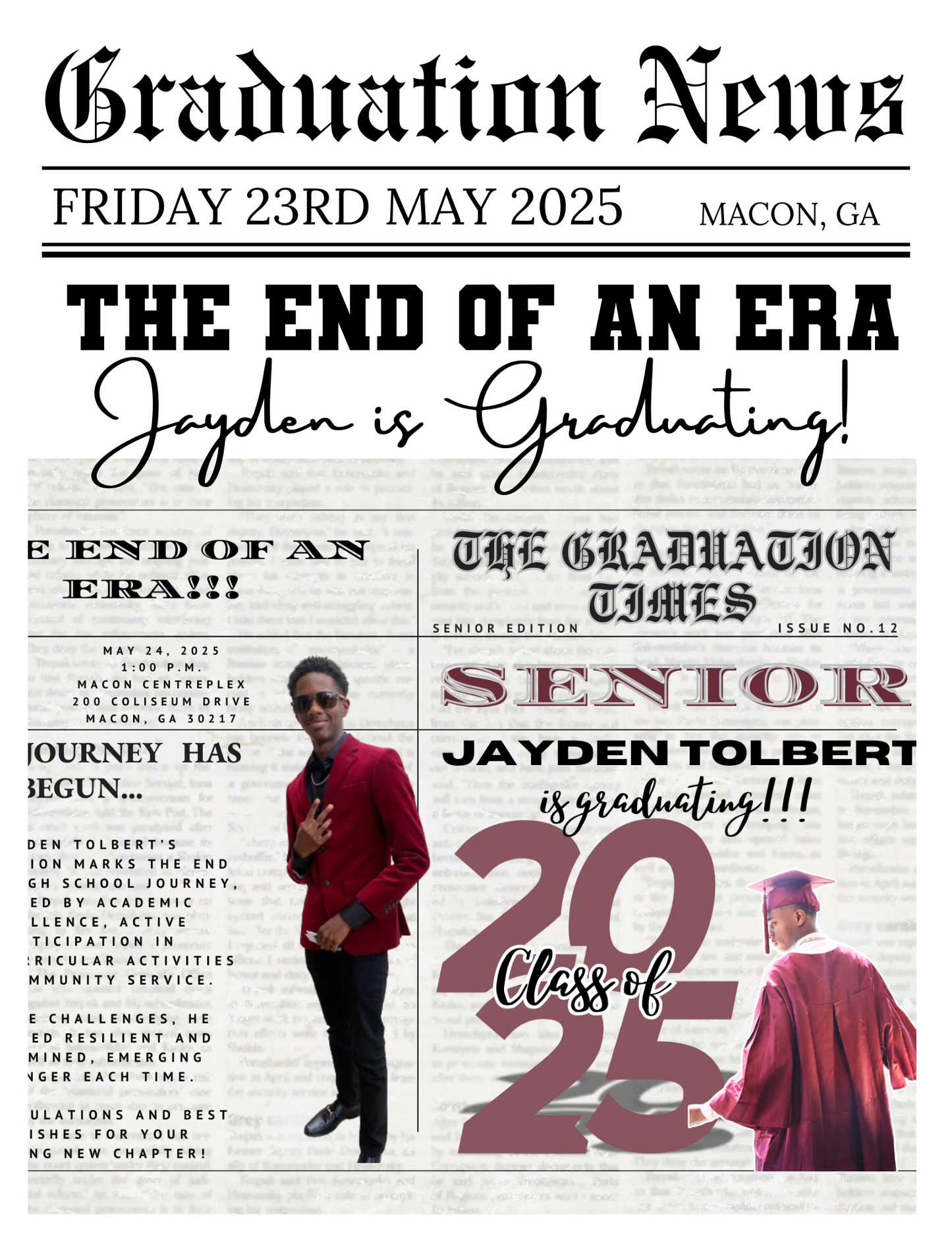 GRAD Newspaper Editable Design Template Bundle (4)