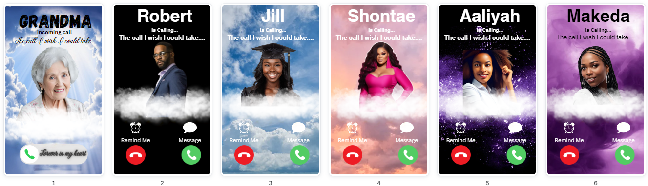 Memorial Keychain/Phone Template Designs
