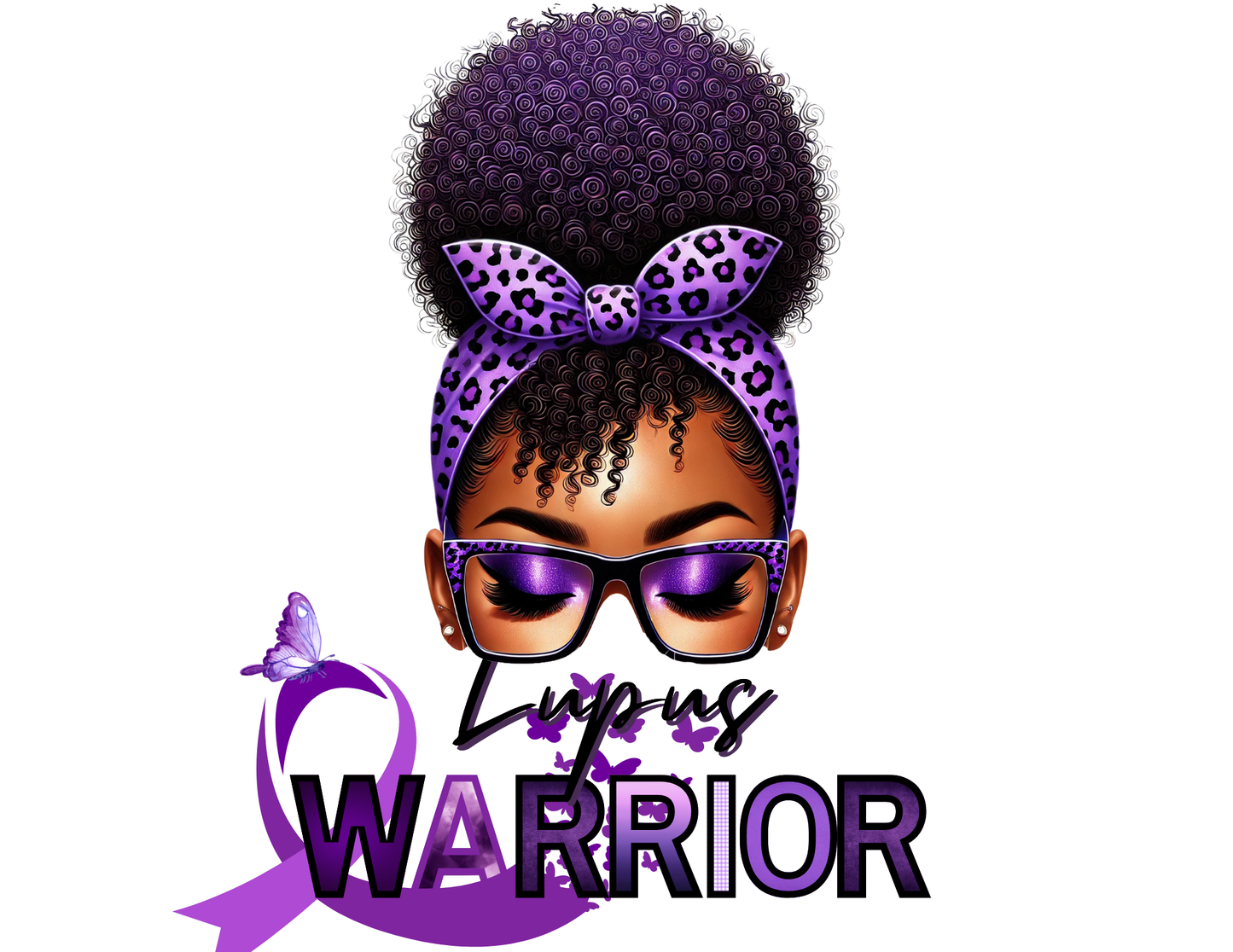 Warrior Graphic T-Shirt Design "Lupus Awareness" (PNG ONLY)