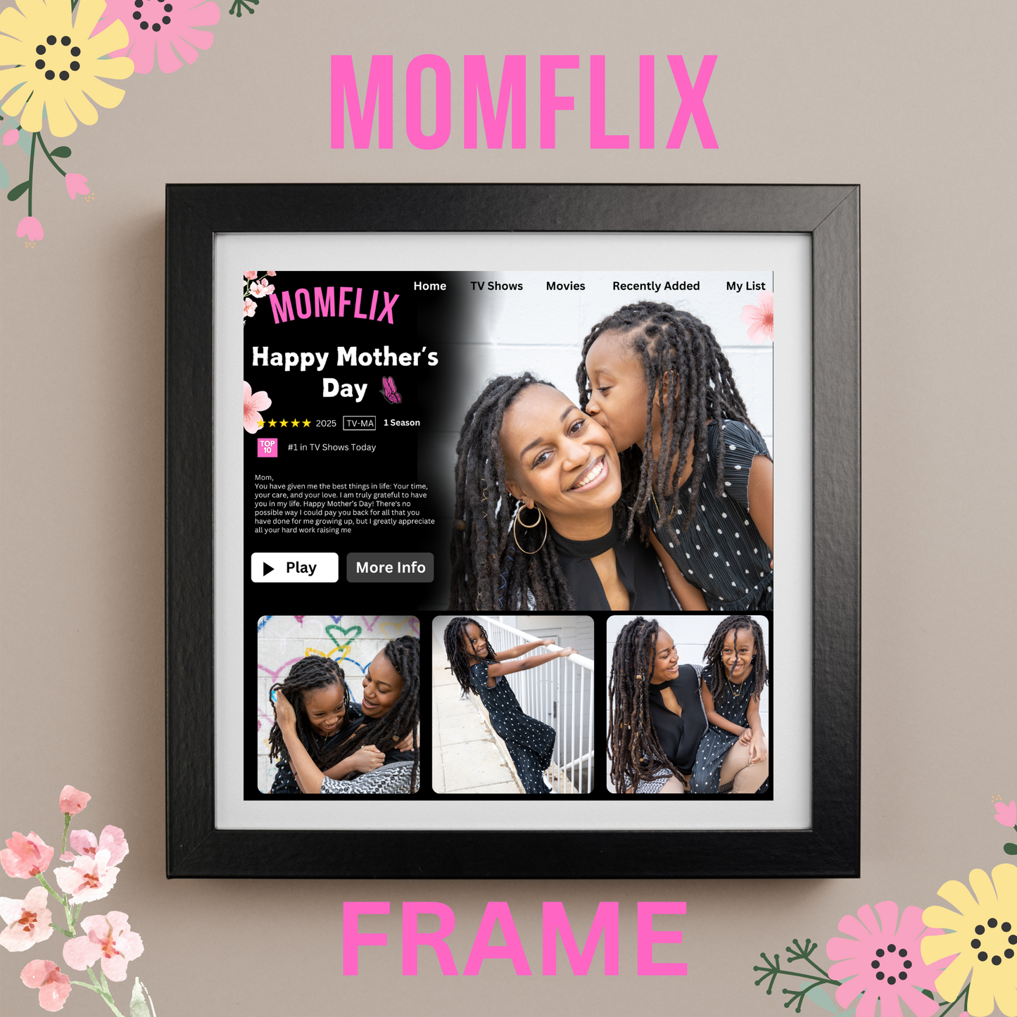 Momflix Frame Editable Design