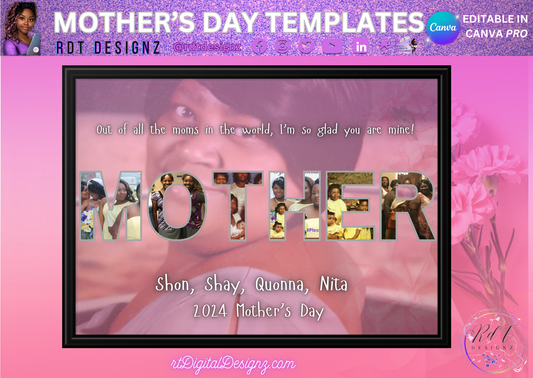 Mothers Day Editable Canva Frame Designs (ALL) - 10