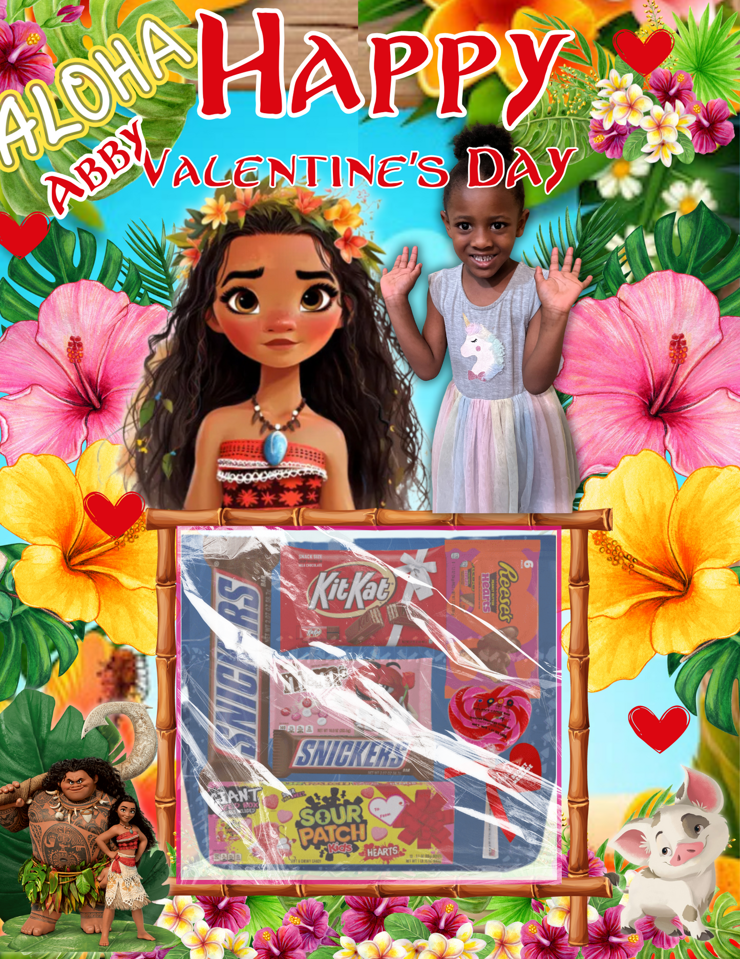 Valentines Day Jumbo Card Template (MUANA)