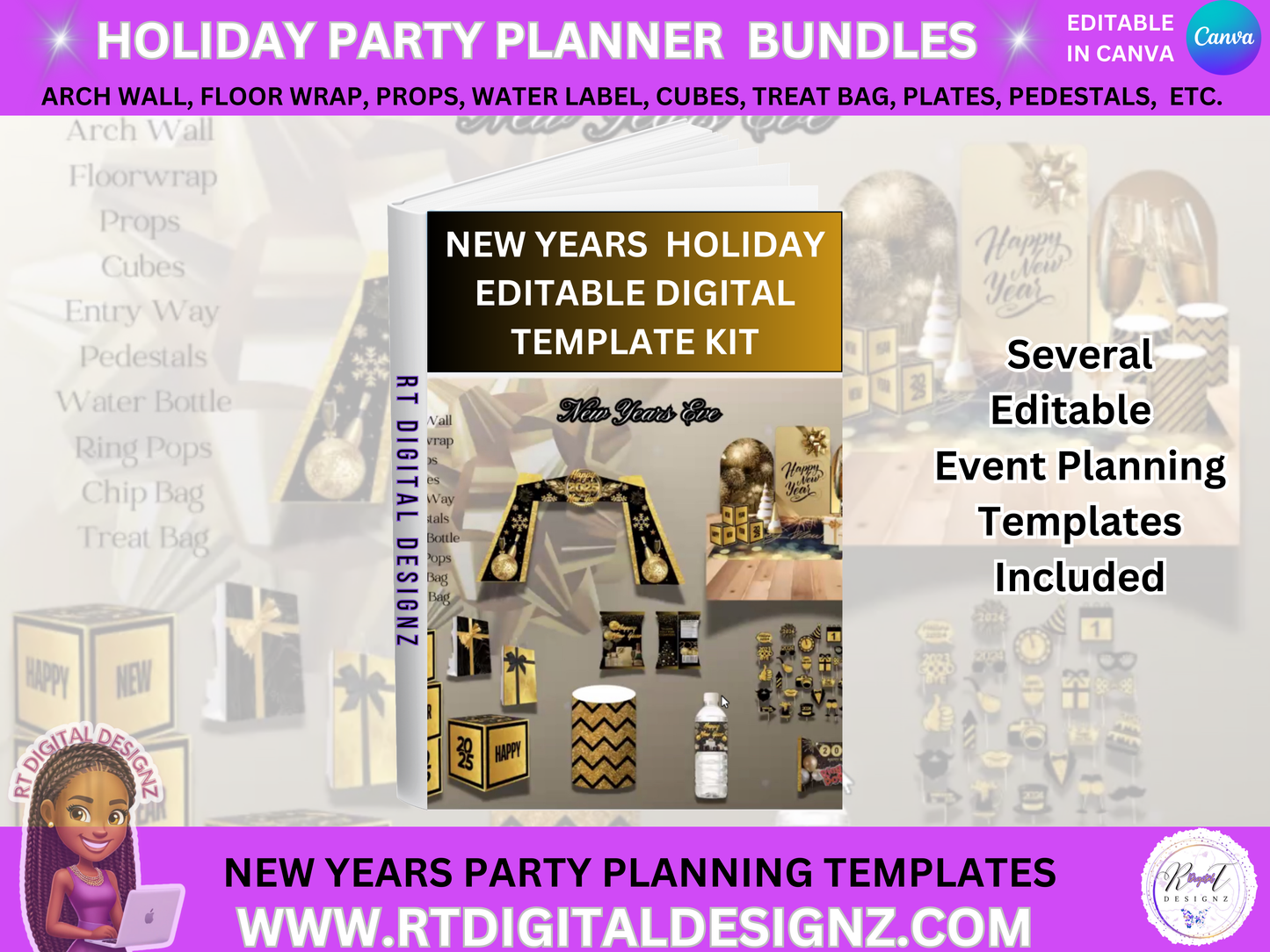 Holiday Planner Digital Templates - NEW YEARS 2