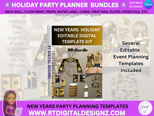 Holiday Planner Digital Templates - NEW YEARS 2