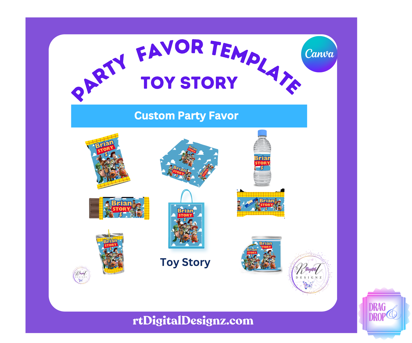 Party Favor Themed Templates - Toy Story