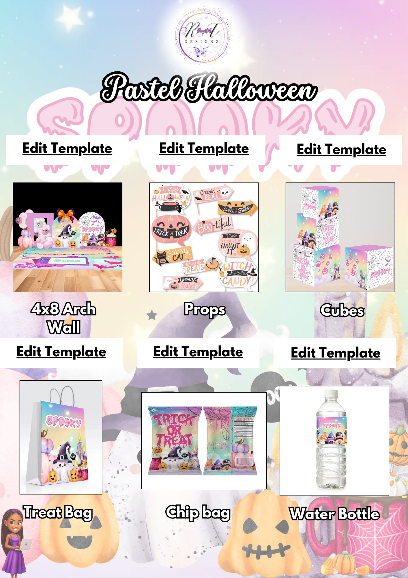 Holiday Planner Digital Template "Bundle"  - 5 Halloween